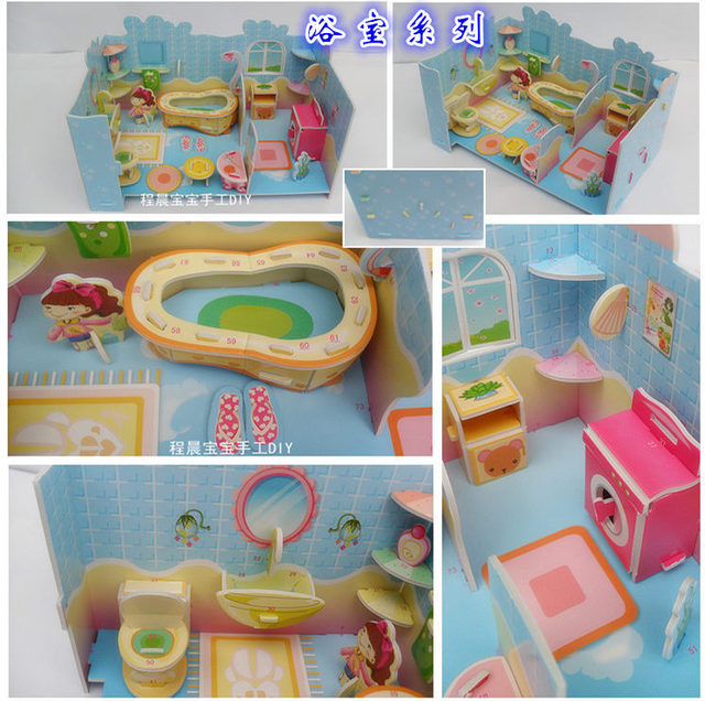 Дети образовательный игрушки дом замок своими руками 3D картинка-загадка (пазл) для дети взрослые ( 5 модели жестяная банка выбрать ) для подарок
