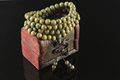 Hot selling Natural Green Sandalwood Buddhist Meditation 8mm 108 Prayer Bead Mala Strench Wood Bracelet Bangles
