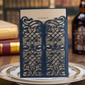 Laser Cut Wedding Invitation Cards Navy Blue Party Invitations for Marriage Bridal Shower Baby Shower Birthday