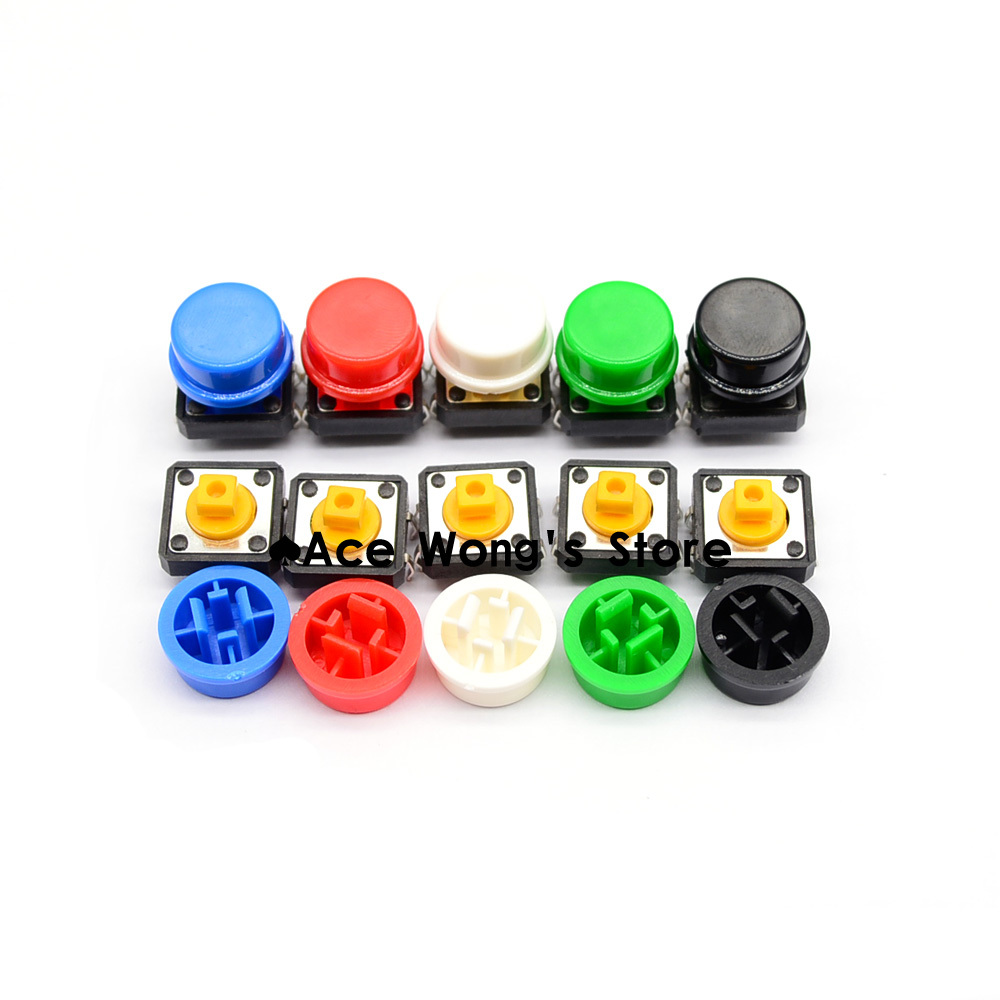 Free shipping 100PCS Tactile Push Button Switch Momentary 12 12 7 3MM Micro switch button 5