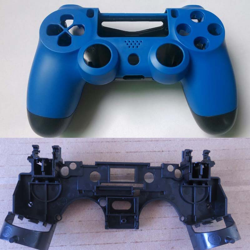 for DualShock 4 PlayStation 4 PS4 Controller Matte Housing Shell Case Blue+Black Matt With Inner Frame Internal Support