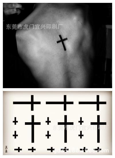 Image of Fashion women Temporary cross Tattoo Stickers Temporary Body Art Waterproof Tattoo for men HC-046