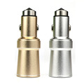 12V 24V 3 1A Aluminum Dual USB Car Charger Anion Air Purifier Freshener Car Safety Hammer