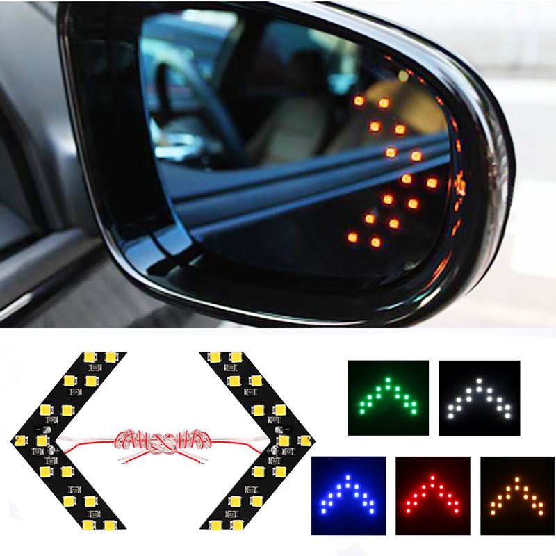 2-Pcs-lot-14-SMD-LED-Arrow-Panel-For-Car-Rear-View-Mirror-Indicator-Turn-Signal