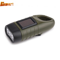 Top Hand Crank Solar High Powered Flashlight Rechargable Flashlights Torches Outdoor Lighting Waterproof Led Flashlight Lamp