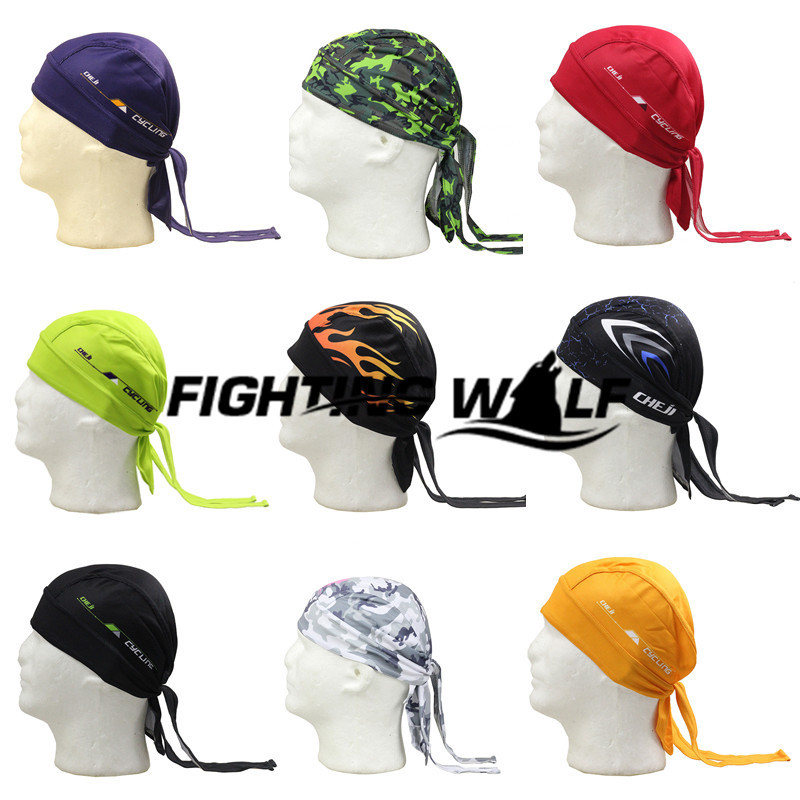 Image of Outdoor Cycling Hat Men Pirate Bandana Bicycle Sweatproof Headband Quality Sunscreen Breathable Riding Sport Headwear Free Size