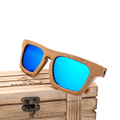 BOBO BIRD Brand Polar Unique Square Sunglasses Women Vintage Natural Bamboo Wood Sun Glasses Men Eyewear