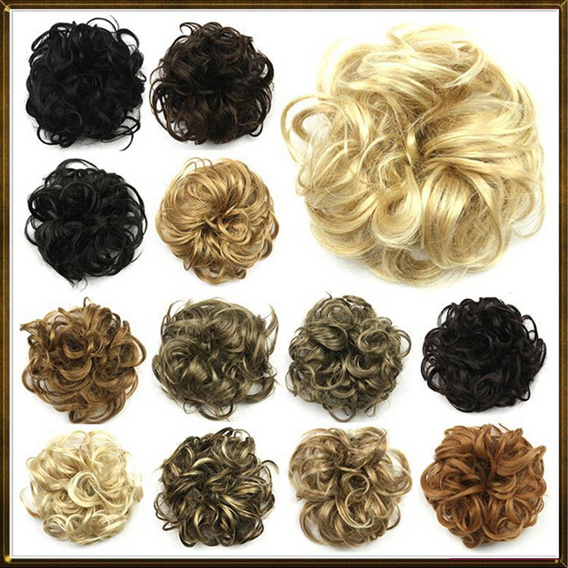Image of Hair buns cute hair bun, Bun Hair Chignon , Donut Roller Hairpieces, hair pad 100% high temperature silk