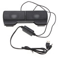 High Quality 1 Pair Mini Portable Clipon USB Stereo Speakers line Controller Soundbar for Laptop Notebook