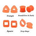 8PCS 4Pairs Earskin Silicone Flesh Tunnels Ear Plugs Orange Ear Stretching 4 Styles High Quality Flexible
