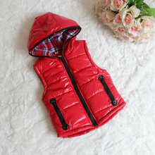 For 3-7T New 2016 Autumn Winter Boys Girls Vest Children Coat Bebe Warm Thicken Hoodies Outerwear Jackets Baby Waistcoat Kids