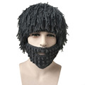 Wig Beard Hats Hobo Mad Scientist Rasta Caveman Handmade Knit Winter Caps Men Women Halloween Gift