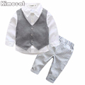 Gentleman boy clothes clothing australia 2017 spring child country clothing set boys vest formal suit brand