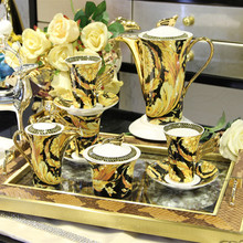 Fashion tea set coffee set high quality bone china coffee cup and saucer ceramic  tea set coffee cup set