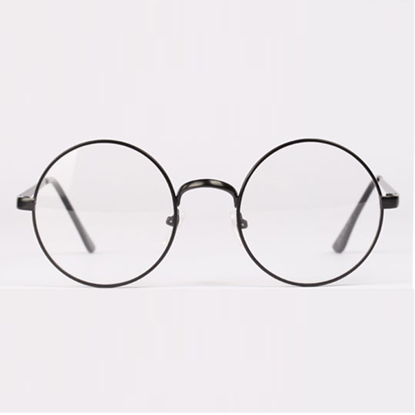 Image of Glasses frame Women Men Retro Round Metal Frame Clear Lens Glasses Nerd Spectacles Eyeglass
