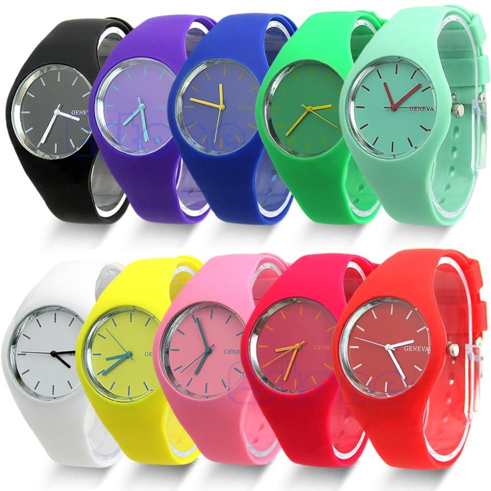 Image of Free Shipping 2014 Fashion Super Soft Geneva Womens Jelly Silicone Sports Watch Students Watch For Beauty Tool