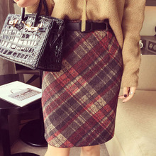 retro skirt saia skirts womens saias women faldas jupe femme vintage etek falda high waist plaid knee length 2016 mujer rokken