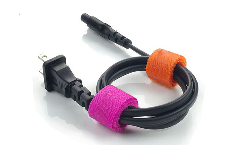 50PCS Per Lot Colorful Straps Wire Cable Ties Organizer Velcro Maker Holder 7 Colors