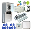 Free Shipping Wireless POE Wifi Doorbell Camera IOS Android Phone Remote View Unlock Metal RFID Door