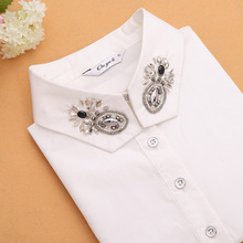 Hot Sale ! Clothes Accessories false collar white & black blouse detachable collars Fashionable joker Diamond shirt