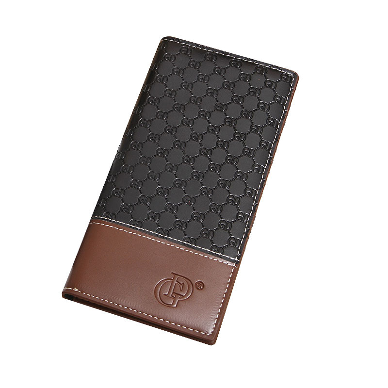 2015 Famous brand men genuine leather long Wallet High quality male Large Capacity purse with coin