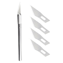 Fancy estilo de pluma talla de madera cortador de papel Sculpting corte cuchillo de artesanía 5 cuchillas