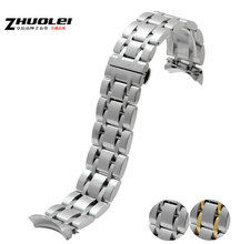 Watch Accessories 22mm 23mm 24mm New Mens Silver Solid Stainless Steel Watch Band Strap Bracelets For T035