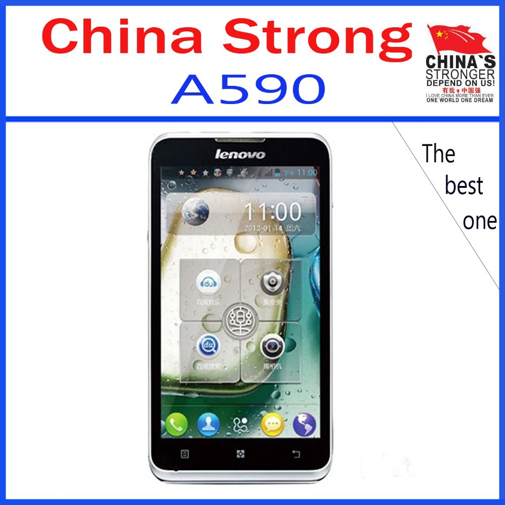 Hot Original Lenovo A590 phone GSM 5inch 800x480 1024MHz Dual Core Android 4 1 512MB 4GB