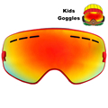 Kids Anti fog Ski Glasses Spherica Ski Goggles UV400 Double Lens Ski Snowboard Snow Motocross Goggles