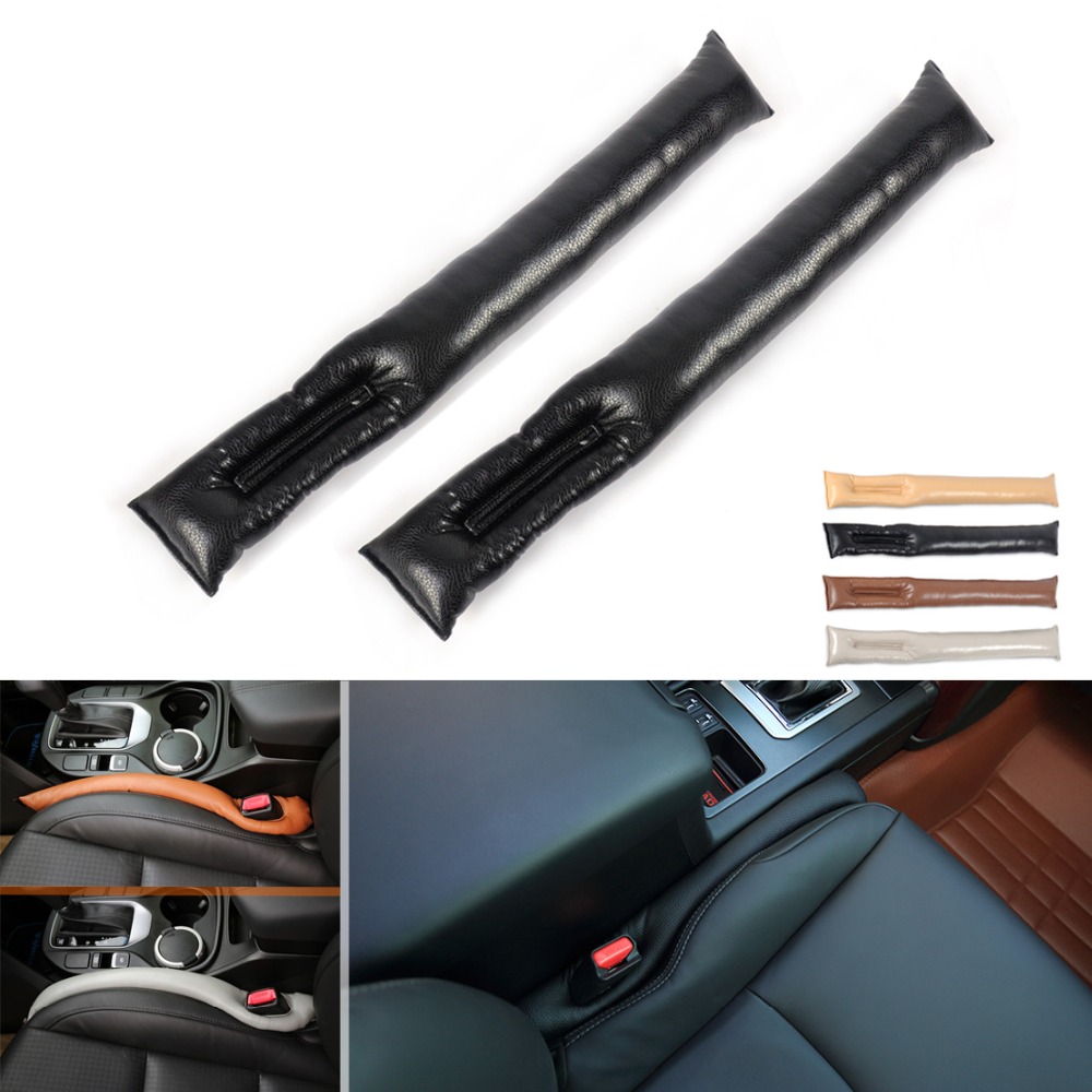 Image of 2X New Leather Car Seat Gap Filler Soft Pad Leak Proof Spacer Padding for BMW F10 E90 E91 E92 E93 Focus Cruze Impala Rio VW Polo