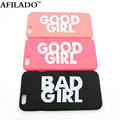 Fashion Cute BAD GOOD GIRL Pattern Hard Plastic Ultra Thin Back Cover for Apple iPhone 6