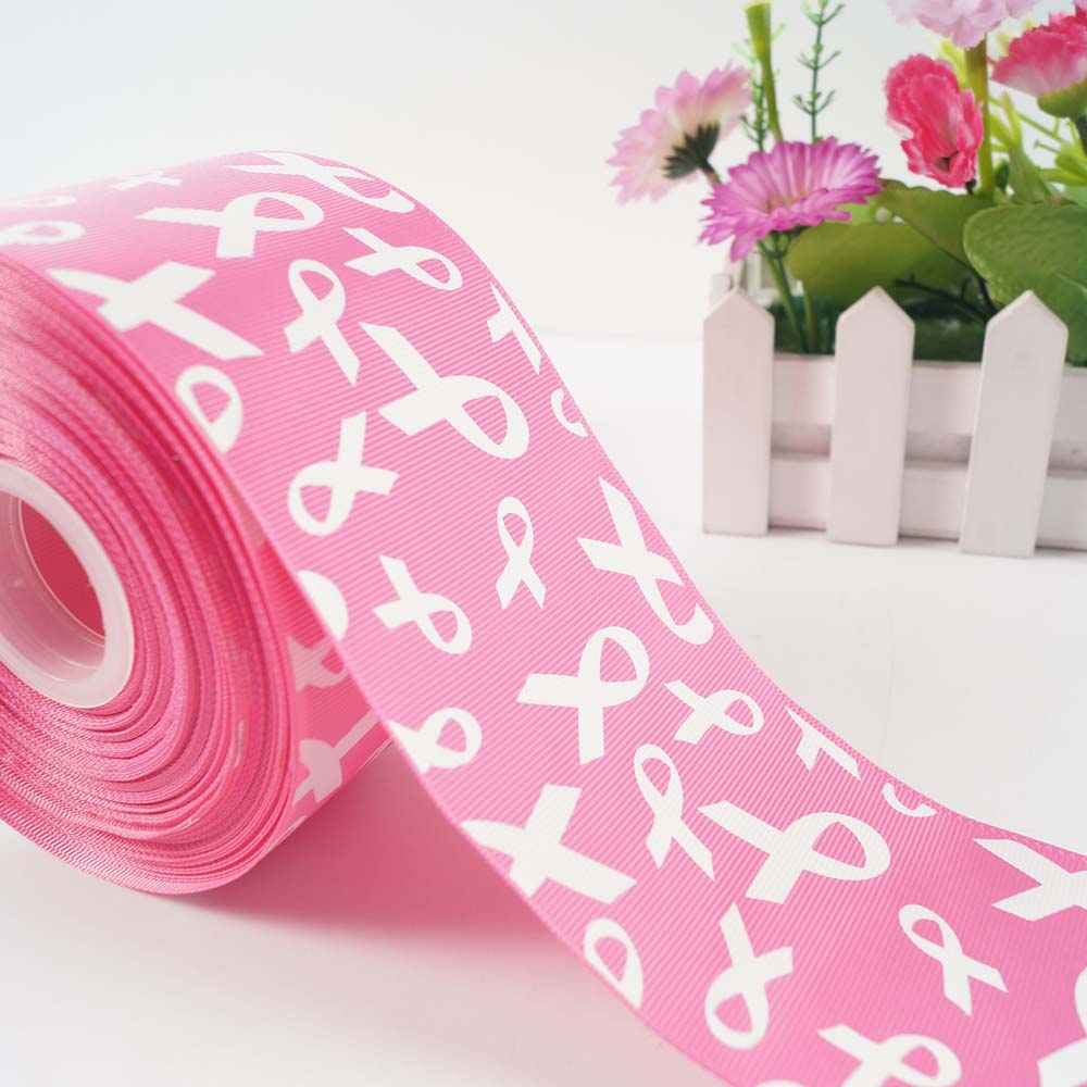 10ylot 375mm breast cancer awareness aids printed grosgrain ribbon diy hairbow party decoration - Breast Cancer Decorations 10ylot 375mm breast cancer awareness aids printed grosgrain ribbon diy hairbow party decoration - Breast Cancer Decorations