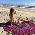 Round Hippie Tapestry Beach Throw Roundie Mandala Towel Yoga Mat Bohemian