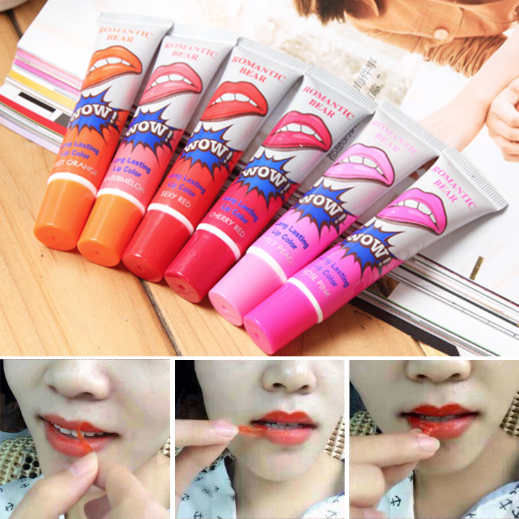 Tips 1pc Summer Multi Color Waterproof Women Lady Peel Off Lip Gloss Lipstick Liquid Tint Long