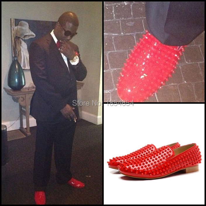 christian louboutins for men - Inspired Brand Men Red Patent Leather Flated Loafers Spikes And ... christian louboutins for men - Inspired Brand Men Red Patent Leather Flated Loafers Spikes And ...