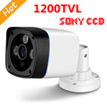 FreeShip New Video Surveillance Security CCTV IR Bullet Camera 1200 tvl 3 IR leds CCTV Camera