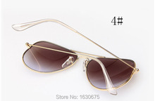 Newest Brand Designer Women Sunglass Fashion Gradient Rimless Sunglasses Frog Mirror Gradient Unisex Sunglasses 6 Color