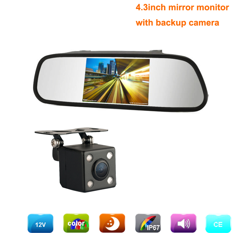 4.3 inch digital LCD Rear view Mirror Monitor with rearview Camera HD Video Auto Parking Assistance LED Night Vision Reversing 4.3 inch digital LCD Rear view Mirror Monitor with rearview Camera HD Video Auto Parking Assistance LED Night Vision Reversing