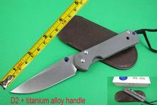 New wild Boar Chris Reeve Sebenza 21 Folding Knife KnifeD2 Blade With Stone Wash TC4 Titanium Alloy Handle Hunting Knifes
