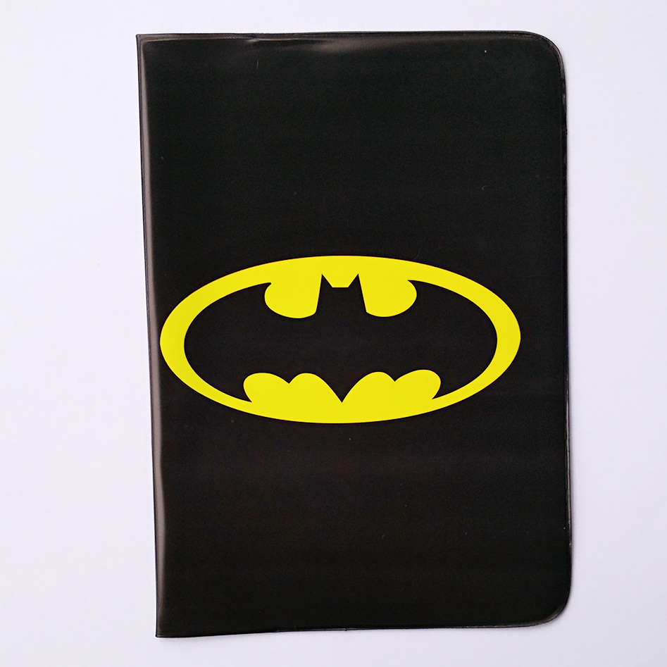 Image of Cartoon Batman Passport Holder ID Card Holder 3D Design PVC Leather Business Card Bag Passport Cover 14*9.6CM