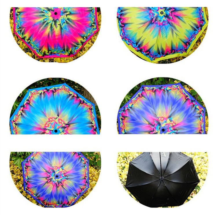 The new creative Women parasol colorful Umbrella black glue UV sunshade umbrella Colorful Female Sunny And Rainy Umbrella HI14 (3)