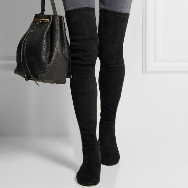 black thigh high boots plus size