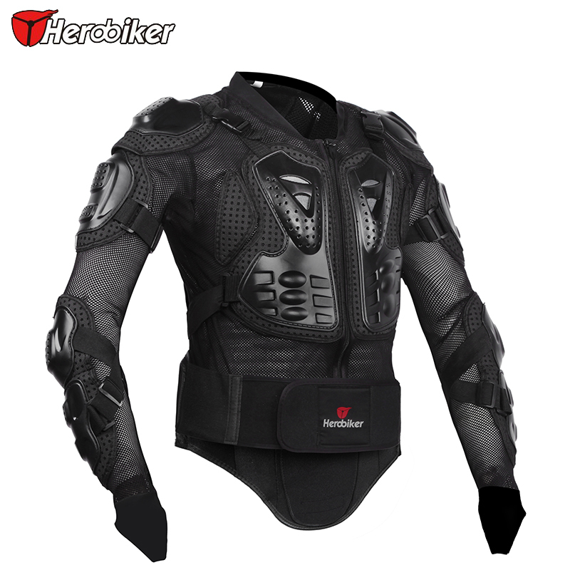 Image of Herobiker New Professional Motorcycle Body Protection Motocross Racing Full Body Armor Spine Chest Protective Jacket Gear