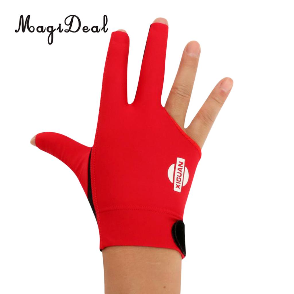 MagiDeal Three Fingers Breathable Right Hand Snooker Pool Cue Billiard Glove 
