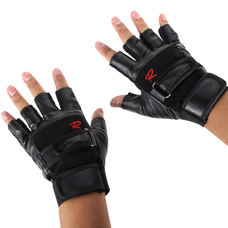 Image of Pro Weight Lifting Gym Cycling Gloves Exercise Sport Fitness Sports Bike Leather Motorcycle Gloves BHU2