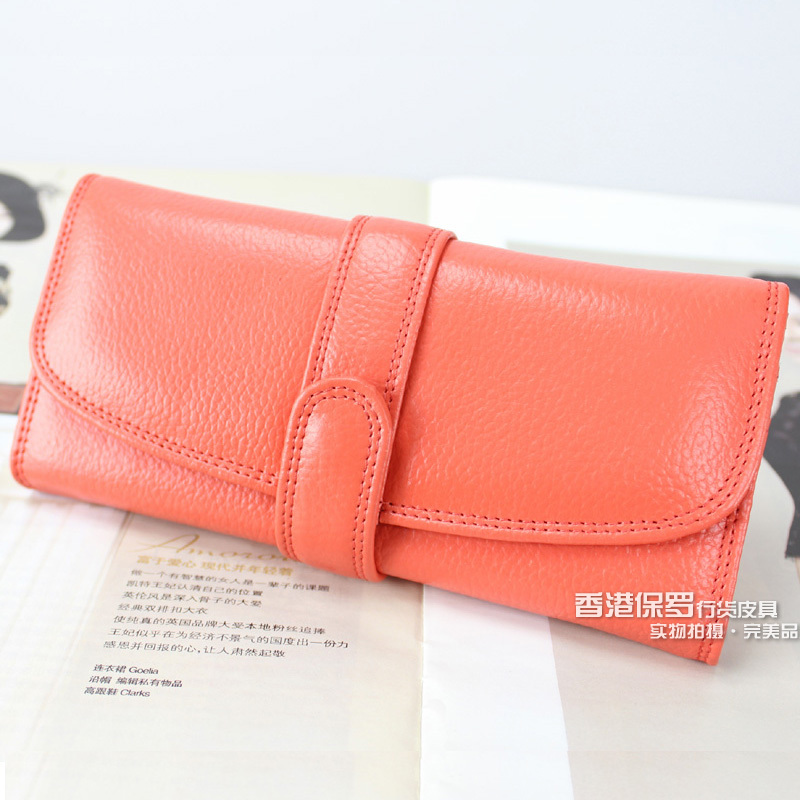 Free ship! 2012 vintage genuine leather long design wallet women's clutch cowhide card holder female bags