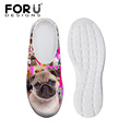 pug dog printed shoes Breathable for hot summer female Flip Flops fashion women sandalias ladies slippers