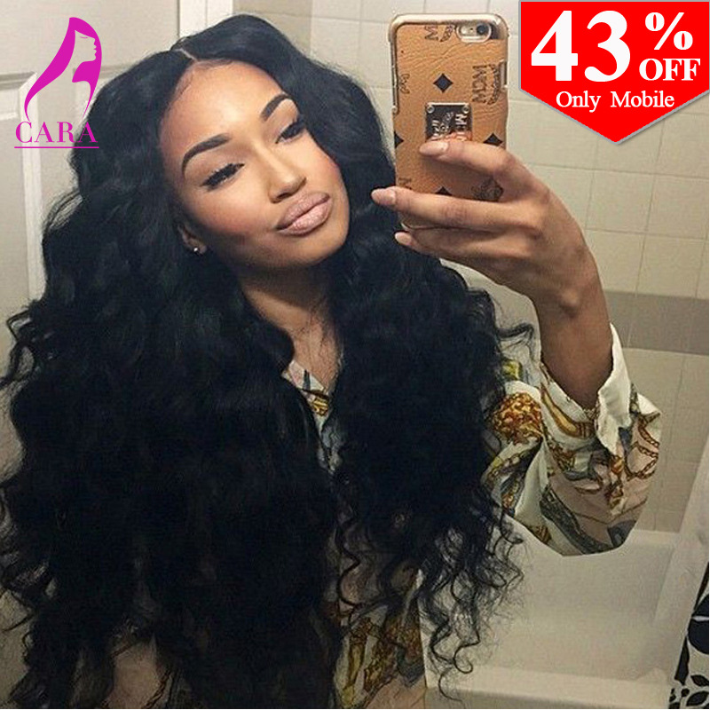 Image of 250% Density Brazilian Virgin Hair Body Wave Full Lace Human Hair Wigs For Black Women 7A Lace Front Wig Glueless Full Lace Wig