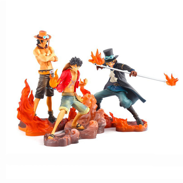 3 шт./лот аниме одна часть пвх фигурку игрушки коллекционная модель Ace луффи Sabo рис подарок бесплатная доставка