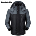 2017 Men s Winter Jackets Mens Thicken Patchwork Outwear Coats Male Hooded Parkas Thermal Warm Plus